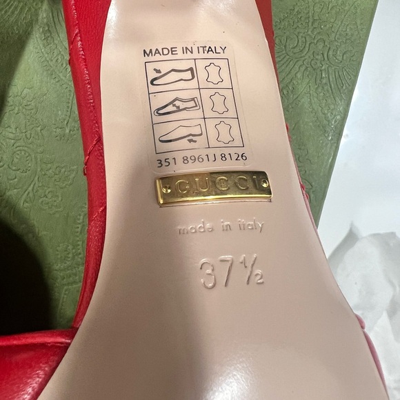 Gucci 85mm Double G leather mules, size 37.5 - Picture 9 of 11